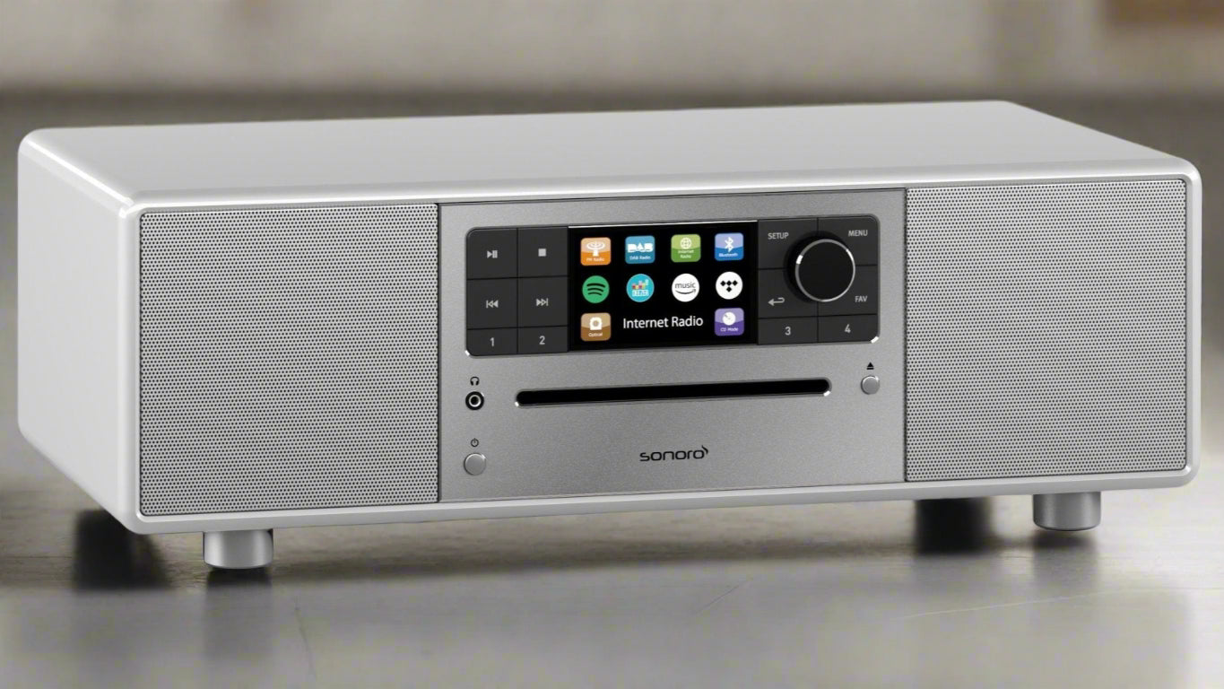 Sonoro Prestige White DAB+ Radio Internet Streaming Spotify Connect