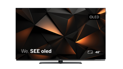 we see oled 48 television by Loewe